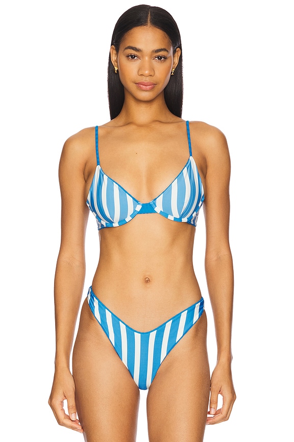 view 2 of 6 Dainty Bikini Top in Bright Blue