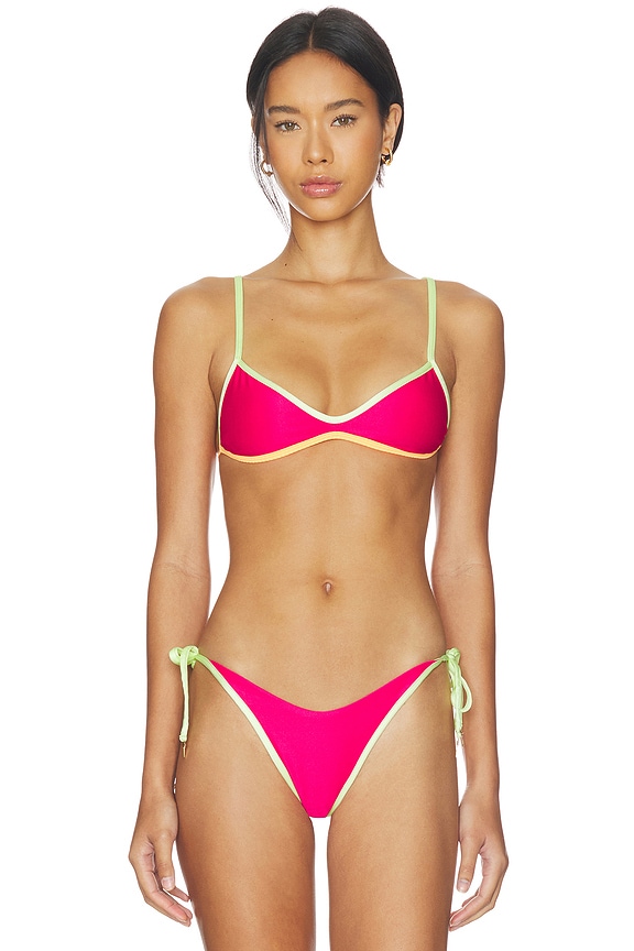 view 1 of 5 PARTE SUPERIOR DEL BIKINI SUNDAZED BARI in Dark Pink