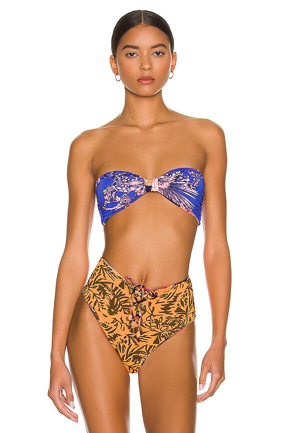 view 2 of 5 Ebony Bikini Top in Peony