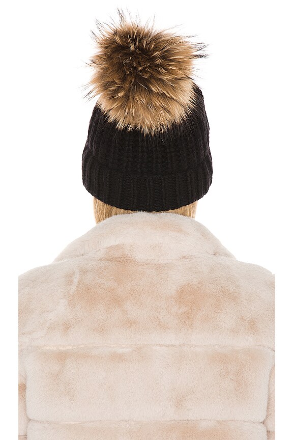 view 2 of 3 Doris Knit Hat in Black & Natural