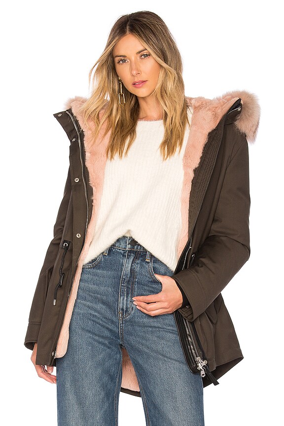 view 1 of 5 BLOUSON CHARA in Army & Blush