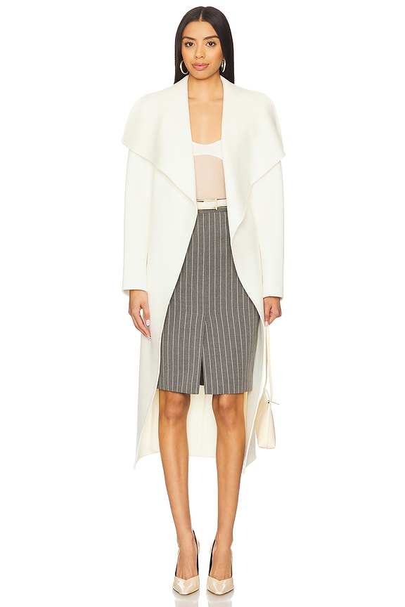 view 2 of 4 Double Face Long Wool Coat in Cream