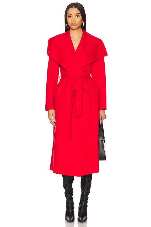 view 1 of 3 Double Face Long Wool Coat in Lava