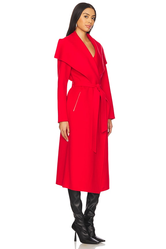 view 2 of 3 Double Face Long Wool Coat in Lava