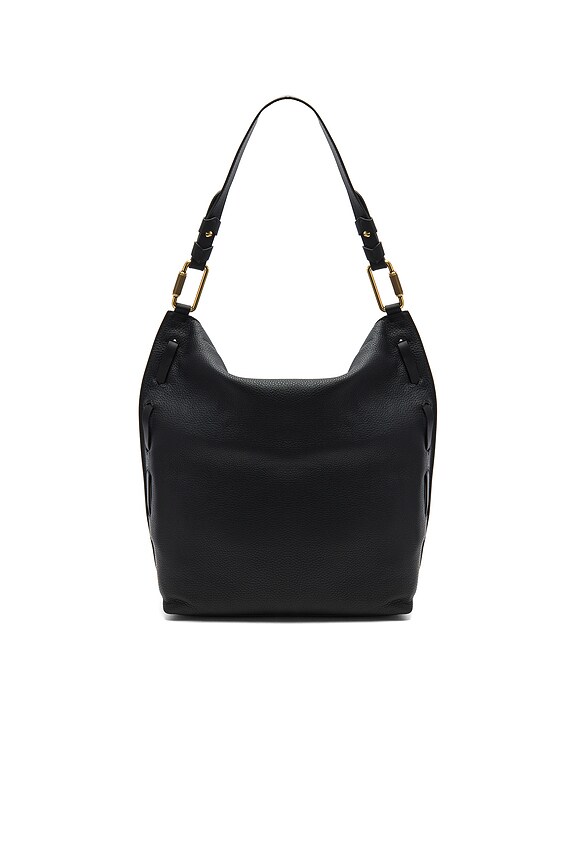 view 2 of 5 Fiore Hobo Bag in Black & Brass