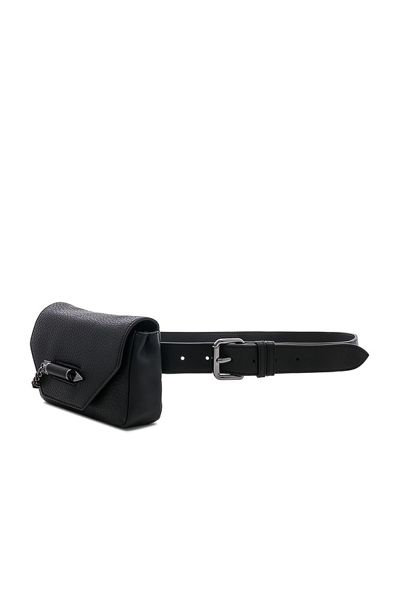 view 1 of 5 Devin Money Belt Bag in Black & Gunmetal
