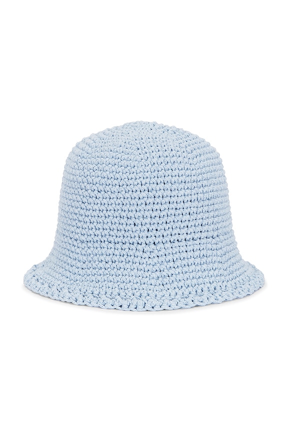 view 1 of 2 Crochet Bucket Hat in Light Blue