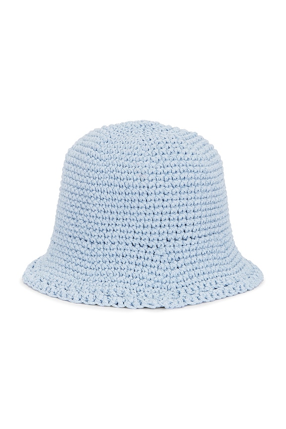 view 2 of 2 Crochet Bucket Hat in Light Blue