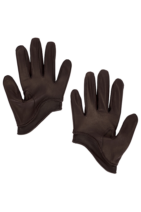 view 2 of 2 Leather Gloves in Brown