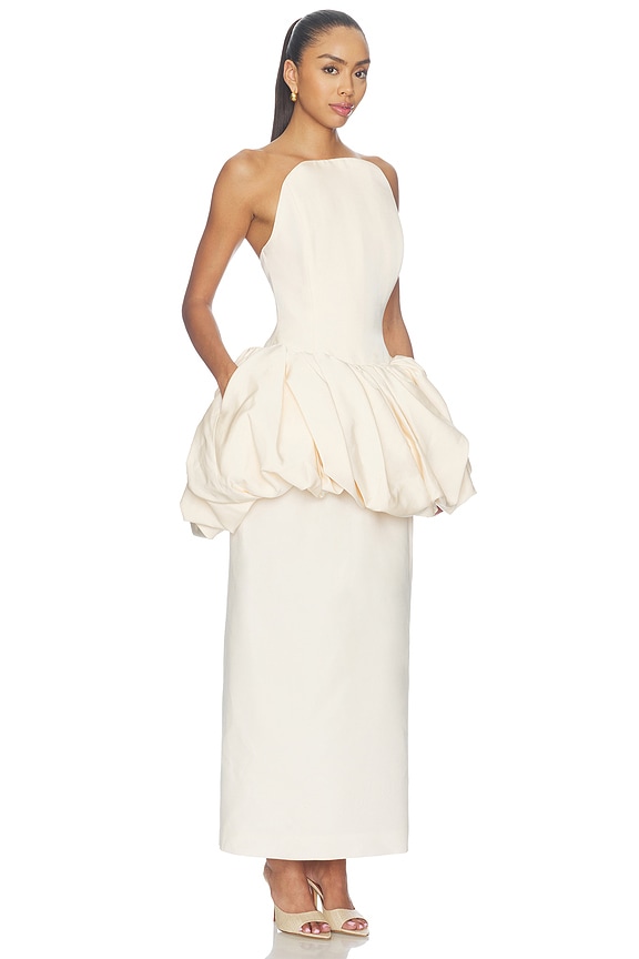 view 2 of 3 Strapless Maxi Dress in Cream