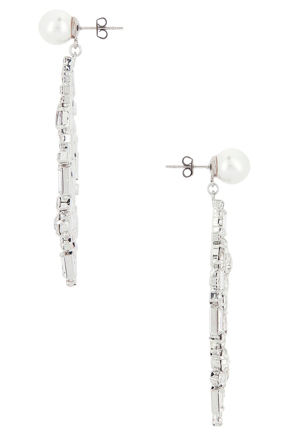view 2 of 3 Drop Earrings in Rhodium Silver