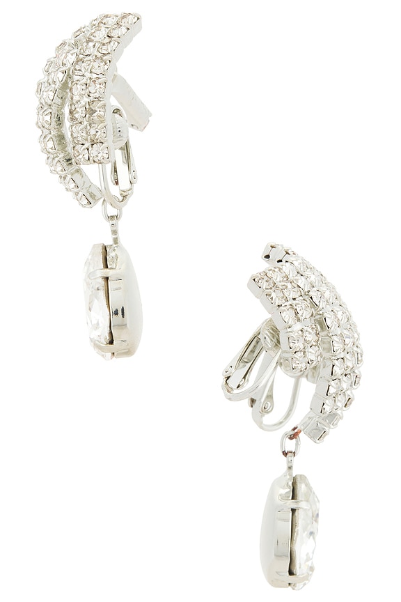 view 2 of 2 Drop Earrings in Rhodium & Silver