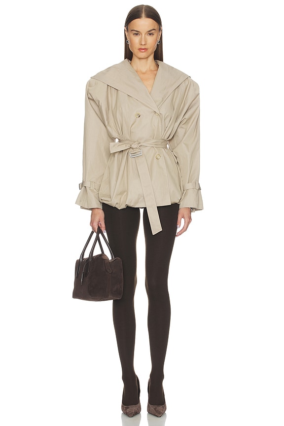 view 1 of 4 Belted Trench Jacket in Beige