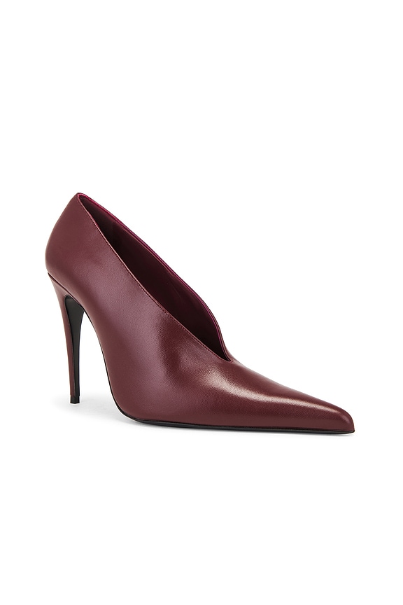 view 2 of 5 Leather Pump in Burgundy