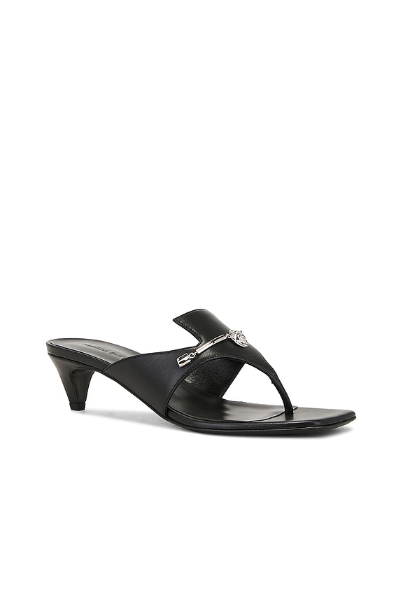 view 2 of 5 Leather Sandal in Black