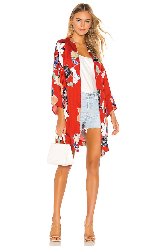 view 2 of 4 Tokyo Robe in Red Floral