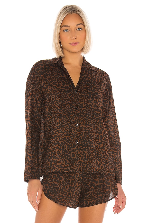 view 1 of 4 HENDRICKS パジャマトップ in Cheetah Print