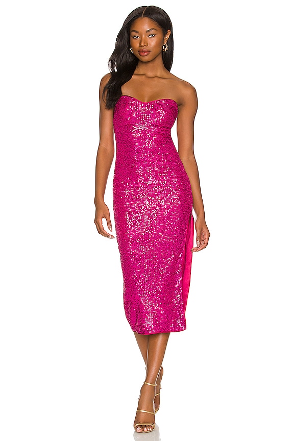 view 2 of 5 Maizie Midi Dress in Hot Pink
