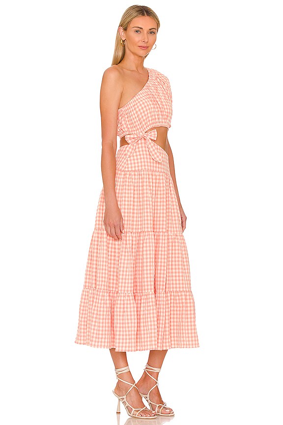 view 2 of 3 VESTIDO MIDI MALIA in Orchid Pink check