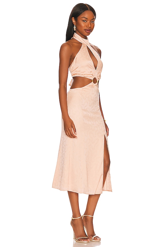 view 2 of 3 ROBE MI-LONGUE GIANNINA in Apricot