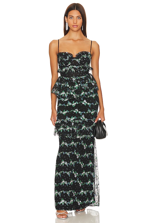 view 2 of 4 Katarina Gown in Black Dot