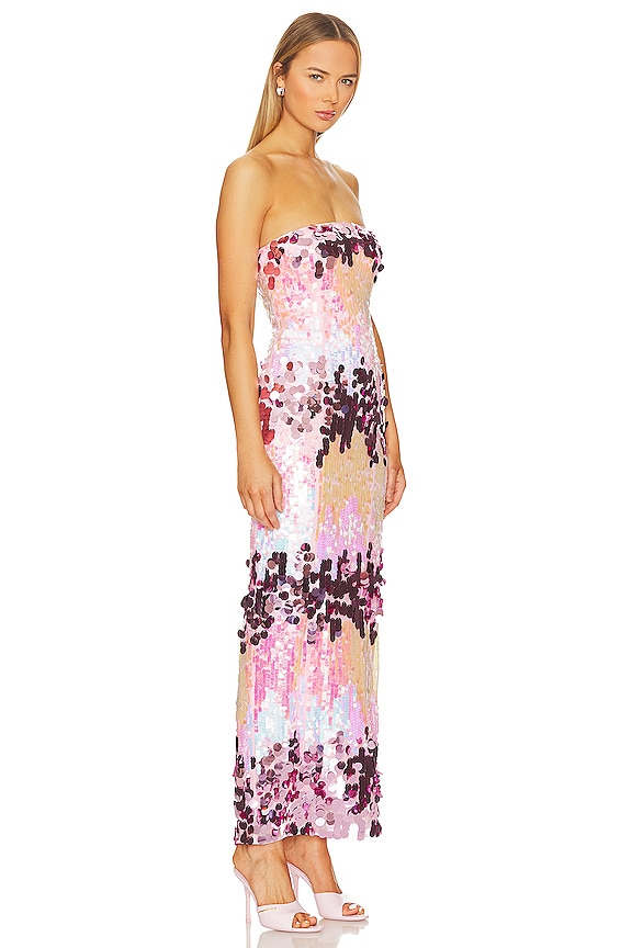 view 2 of 4 Yasmina Gown in Iridescent Pink Multi