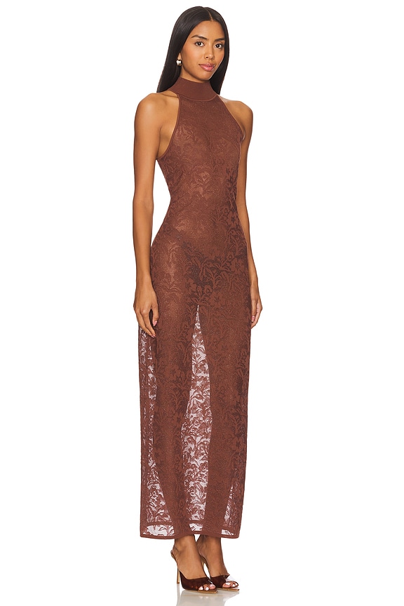 view 2 of 4 ROBE MAXI MARLENE in Chocolate Brown