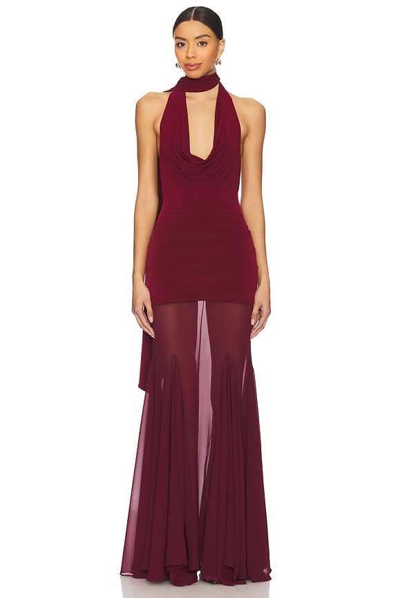 view 2 of 4 Vesper Gown in Oxblood