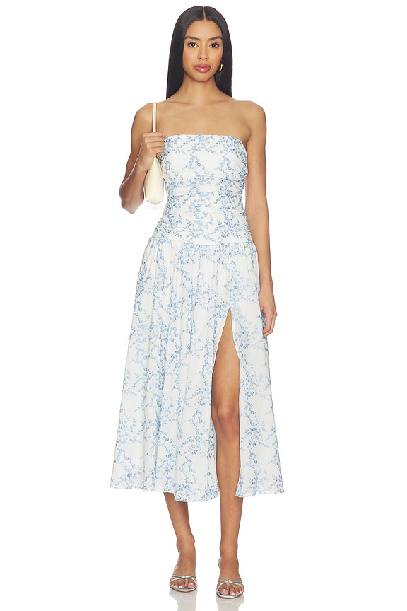 view 1 of 3 ROBE OLENNA in White & Blue