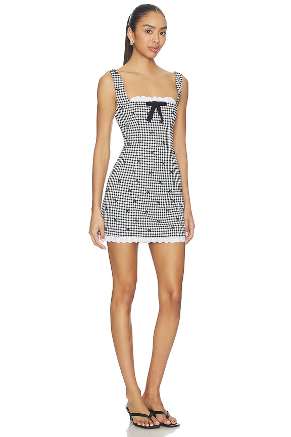 view 2 of 4 ROBE EMILIA in Black & White Gingham