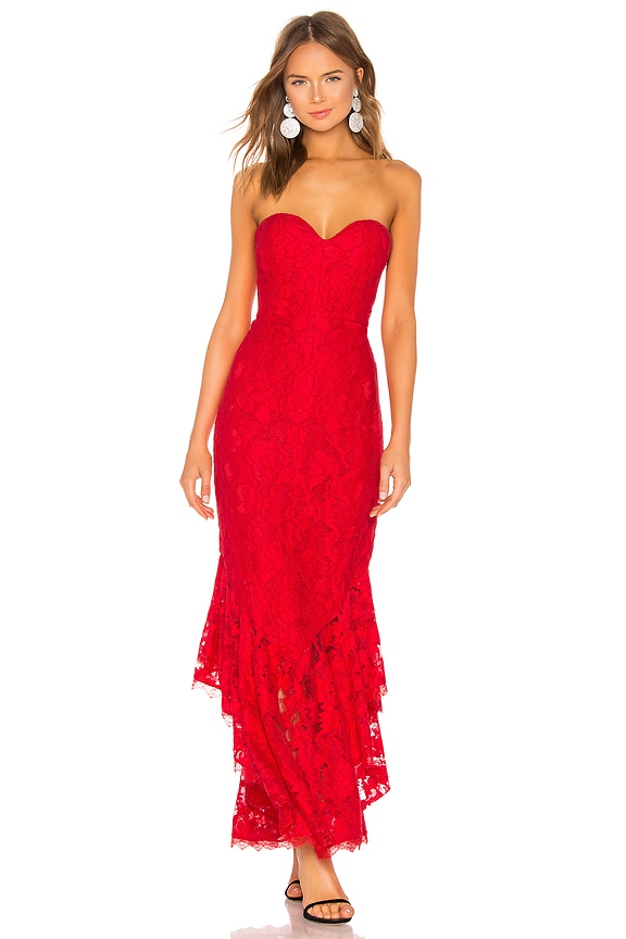 view 1 of 4 VESTIDO LARGO EDUARDA in Red Rose