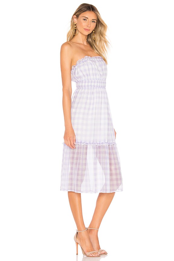 view 2 of 3 Mallory Midi Dress in Purple Gingham