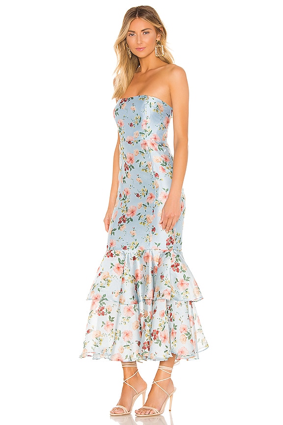 view 2 of 3 Belinda Midi in Blue Fleur