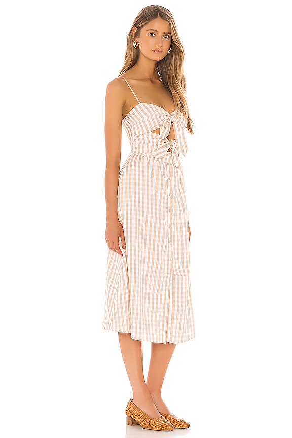 view 2 of 3 Joel Midi Dress in Gold Check