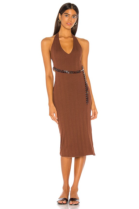 view 2 of 3 Kendrick Midi Dress in Pecan Brown