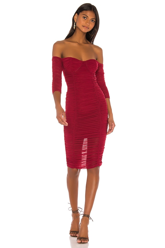 view 1 of 3 Jared Midi Dress in Cranberry Red