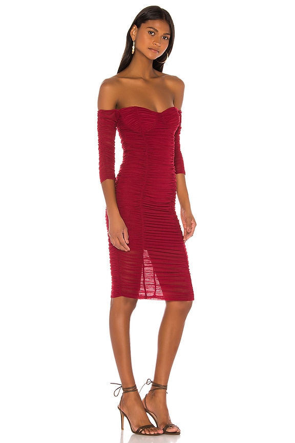 view 2 of 3 Jared Midi Dress in Cranberry Red