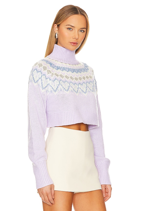 view 2 of 5 Tamera Fairisle Sweater in Purple & Blue Multi