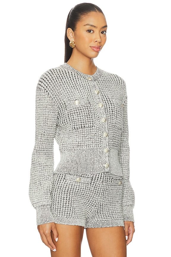 view 2 of 5 Estelle Cardigan in Black & Ivory