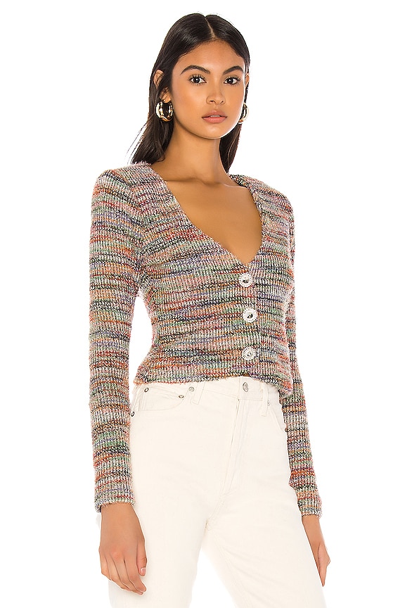 view 2 of 4 Louise Cardigan in Orange & Green