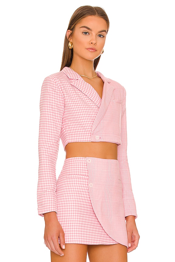 view 2 of 4 Nell Cropped Blazer in Picnic Pink