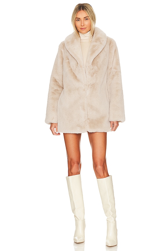 view 2 of 4 Tatiana Faux Fur Coat in Oatmilk