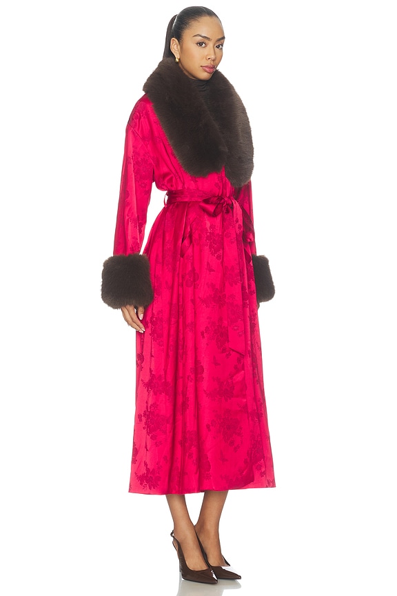 view 2 of 4 Irina Duster in Red Jacquard