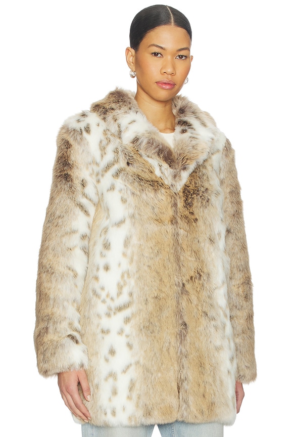 MAJORELLE Tatiana Faux Fur Coat in Arctic Fox | REVOLVE