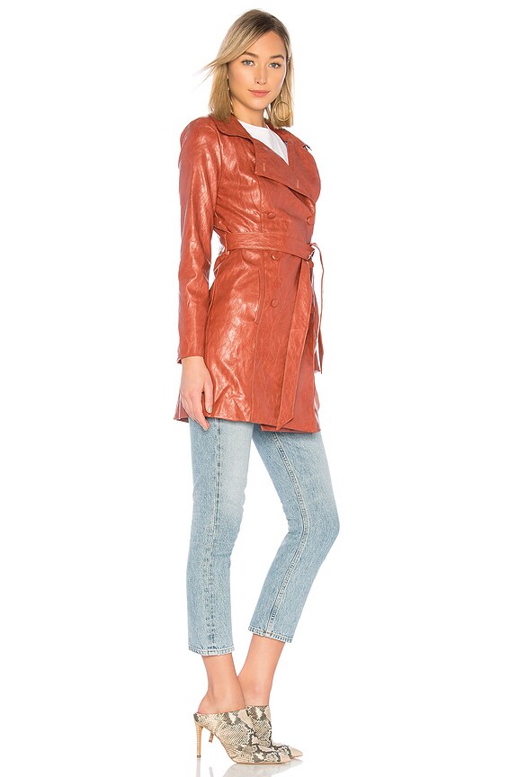 view 2 of 3 ABRIGO TRENCA MELINDA in Terracotta Brown