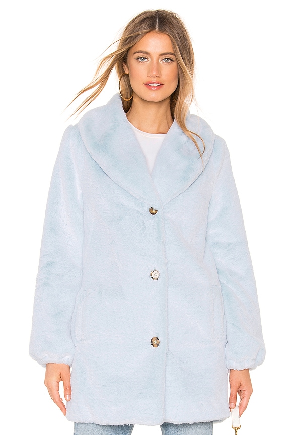 view 2 of 5 MANTEAU IMITATION FOURRURE BRINLEY in Baby Blue