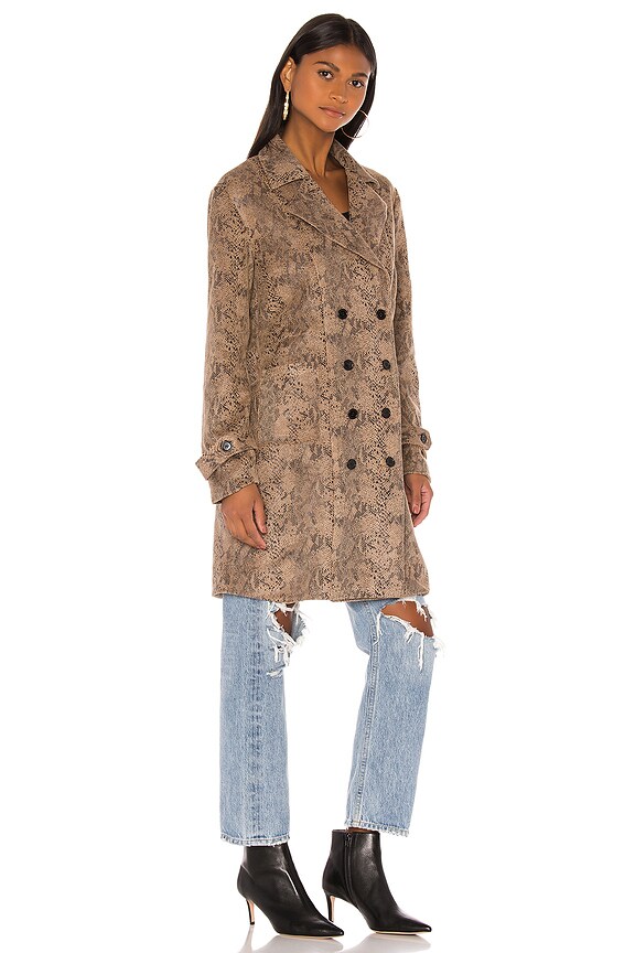 view 2 of 3 Tripp Coat in Tan Snake