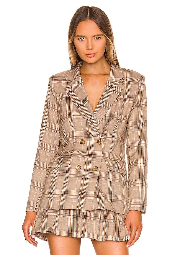 view 2 of 5 RHEA ブレザー in Tan Plaid