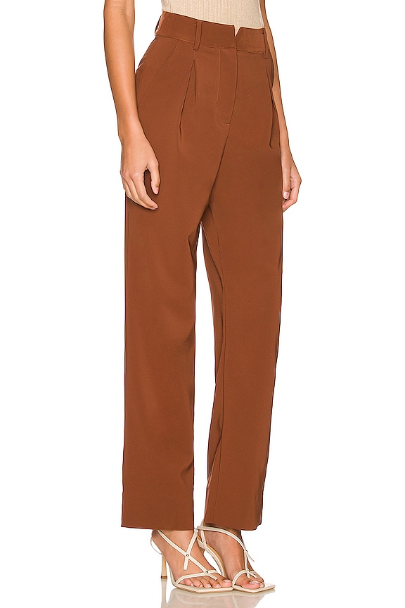 view 2 of 4 Roma Trouser in Chocolate Brown
