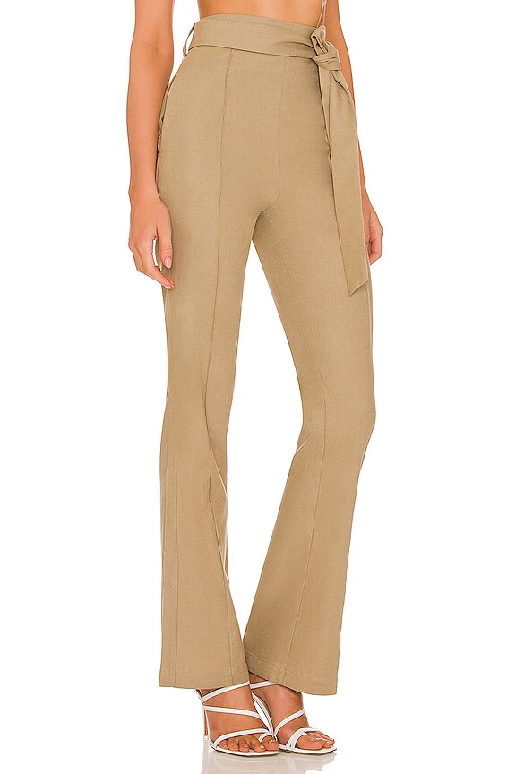 view 2 of 4 Ameera Pant in Taupe Green